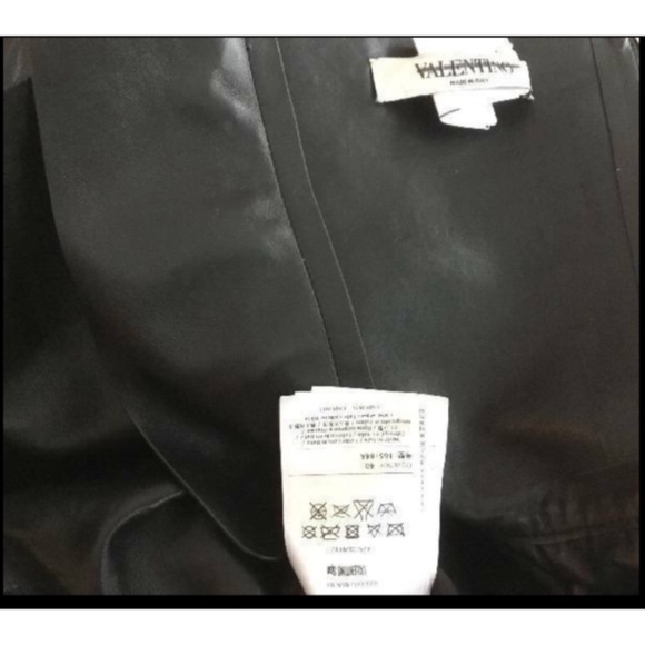 VALENTINO LEATHER STRAPLESS EMBELLISHED DRESS - Picture 7 of 8